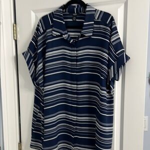 Alfani Navy Striped women’s blouse